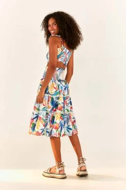 FARM RIO Macaw Wind Smocked Crop Top 9 FARM RIO Macaw Wind Smocked Crop Top