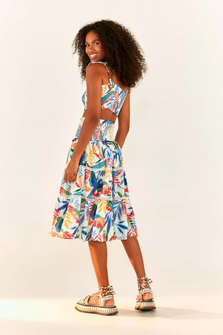 FARM RIO Macaw Wind Smocked Crop Top 3 FARM RIO Macaw Wind Smocked Crop Top