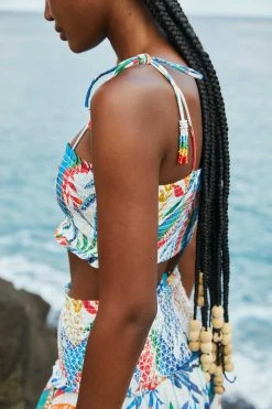 FARM RIO Macaw Wind Smocked Crop Top 8 FARM RIO Macaw Wind Smocked Crop Top