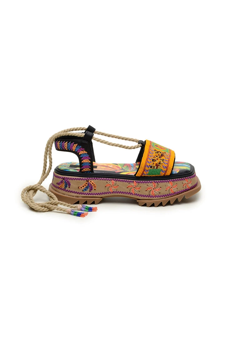 FARM RIO Beaded Banana Flatform Sandal 4 FARM RIO Beaded Banana Flatform Sandal