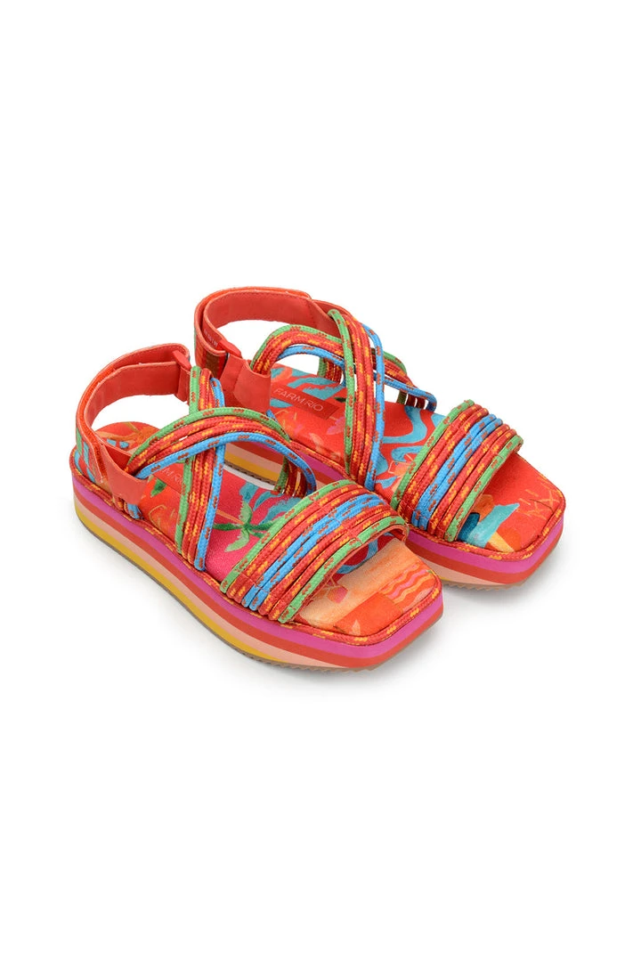 FARM RIO New In TROPICAL PLATFORM SANDAL 1 FARM RIO New In TROPICAL PLATFORM SANDAL