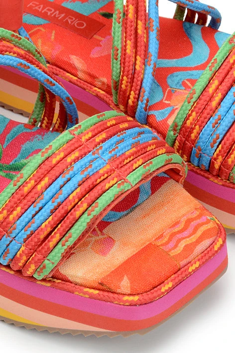 FARM RIO New In TROPICAL PLATFORM SANDAL 4 FARM RIO New In TROPICAL PLATFORM SANDAL