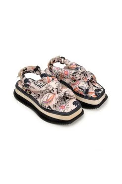 FARM Rio shop 26 FARM RIO Accessories BIRDS SCARF FLATFORM SANDAL