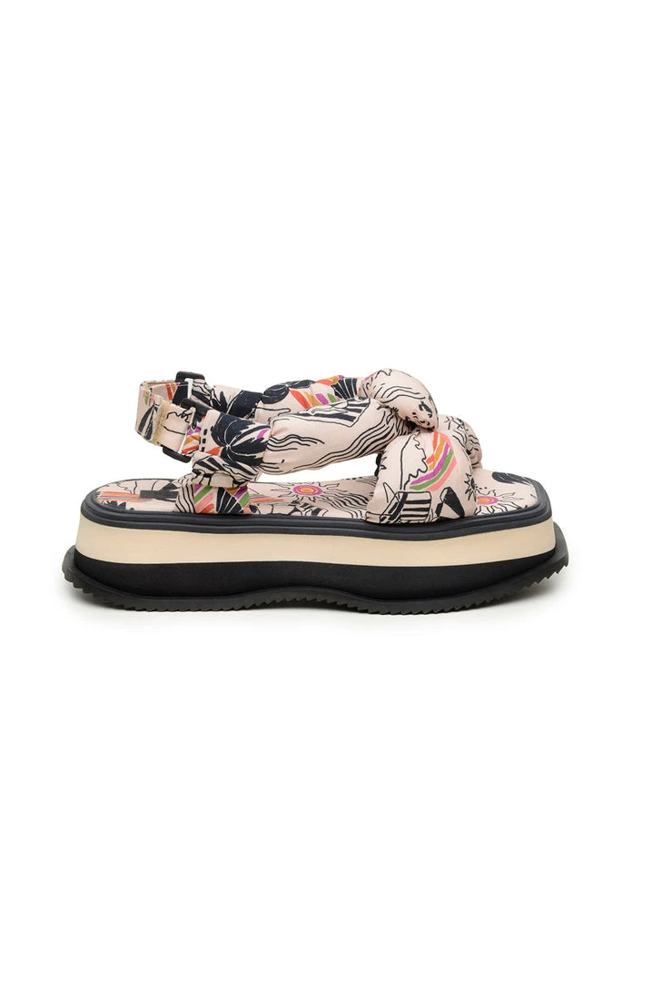 FARM RIO Accessories BIRDS SCARF FLATFORM SANDAL 4 FARM RIO Accessories BIRDS SCARF FLATFORM SANDAL