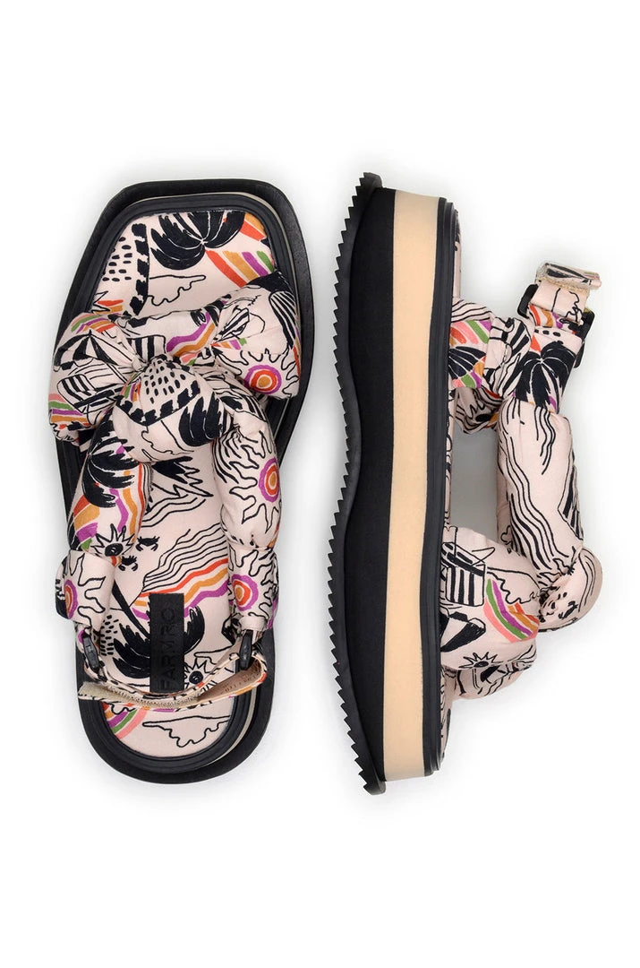 FARM RIO Accessories BIRDS SCARF FLATFORM SANDAL 2 FARM RIO Accessories BIRDS SCARF FLATFORM SANDAL