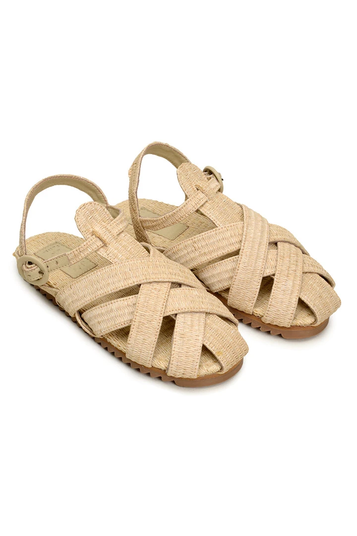 FARM RIO SYNTHETIC RAFFIA ZIGZAG SANDAL New In 1 FARM RIO SYNTHETIC RAFFIA ZIGZAG SANDAL New In