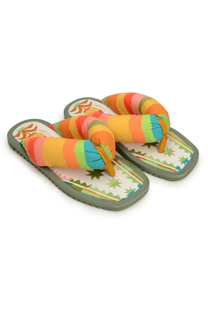 FARM RIO New In PINEAPLE PUFFY FLIP FLOP 1 FARM RIO New In PINEAPLE PUFFY FLIP FLOP