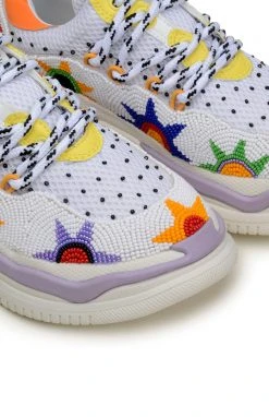FARM RIO SUNSET BEADED PLATFORM SNEAKER