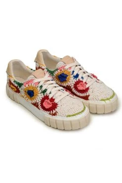 FARM RIO SUNSET CROCHET FLATFORM SNEAKER