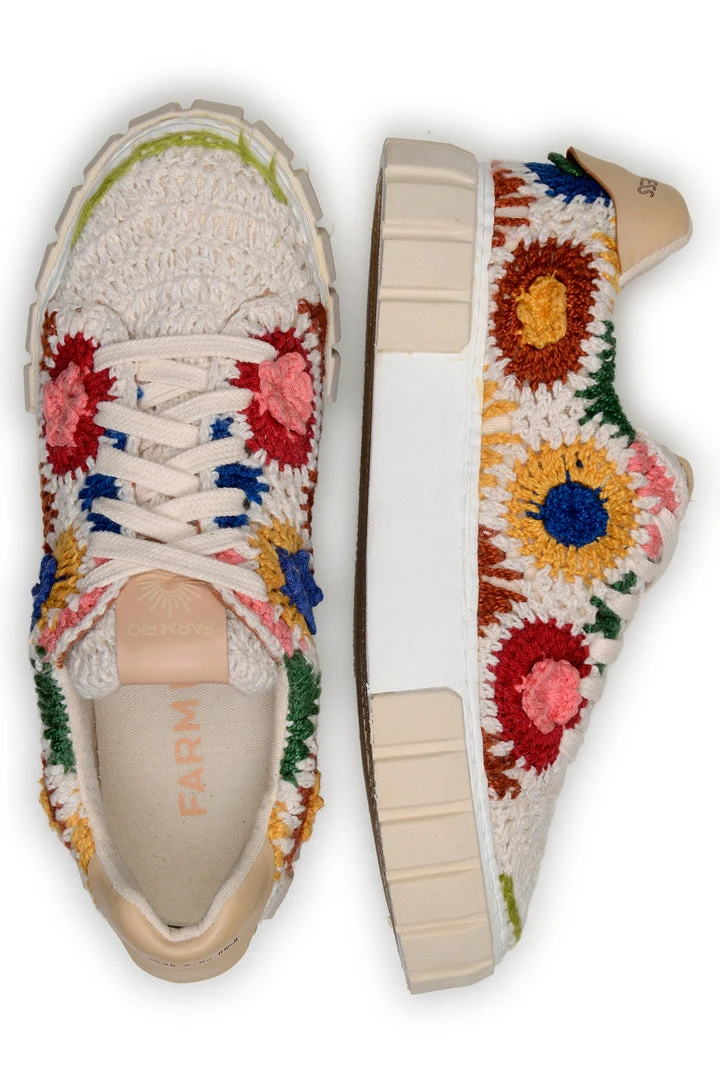 FARM RIO SUNSET CROCHET FLATFORM SNEAKER 3 FARM RIO SUNSET CROCHET FLATFORM SNEAKER