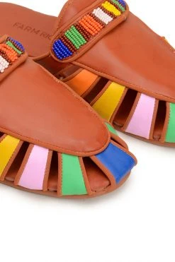 FARM RIO RUST RAINBOW BEADED MULE