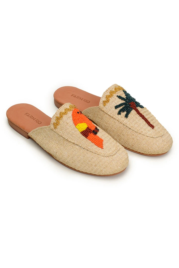 FARM RIO MACAW RAFFIA MULE 1 FARM RIO MACAW RAFFIA MULE