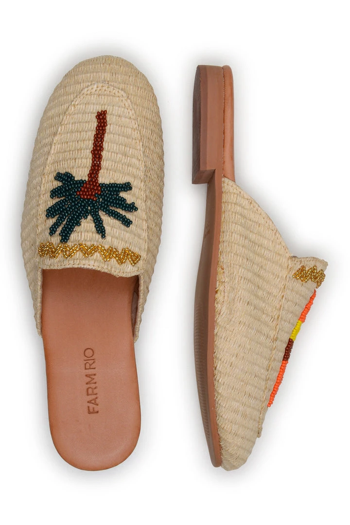FARM RIO MACAW RAFFIA MULE 3 FARM RIO MACAW RAFFIA MULE