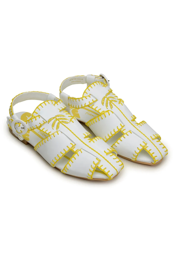 FARM RIO Yellow Palm Tree Sandal 1 FARM RIO Yellow Palm Tree Sandal