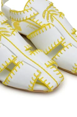 FARM RIO Yellow Palm Tree Sandal 6 FARM RIO Yellow Palm Tree Sandal
