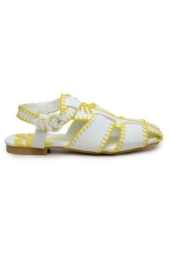 FARM RIO Yellow Palm Tree Sandal 7 FARM RIO Yellow Palm Tree Sandal