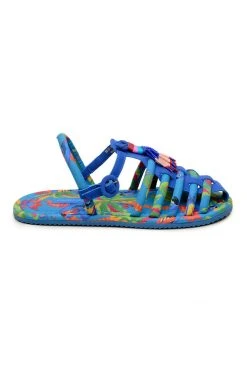 FARM RIO New In BLUE MACAW TUBE STRAP SANDAL