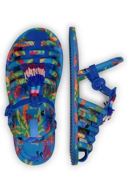 FARM RIO New In BLUE MACAW TUBE STRAP SANDAL