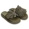 FARM RIO FOREST GREEN MONSTERA ANATOMIC SLIDE SANDAL New In