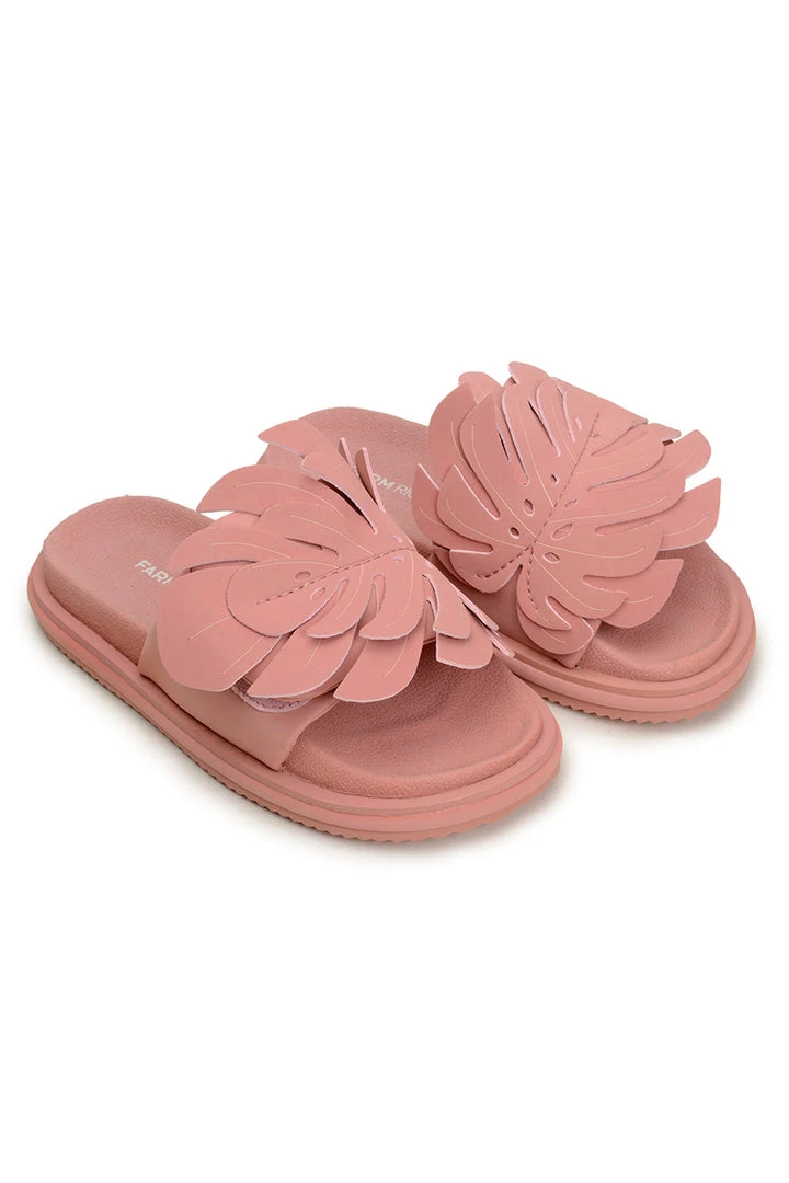 FARM RIO New In PALE PINK MONSTERA ANATOMIC SLIDE SANDAL 1 FARM RIO New In PALE PINK MONSTERA ANATOMIC SLIDE SANDAL