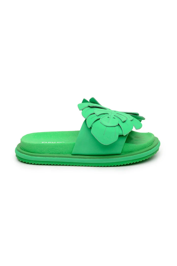 FARM RIO New In GREEN MONSTERA ANATOMIC SLIDE SANDAL 3 FARM RIO New In GREEN MONSTERA ANATOMIC SLIDE SANDAL