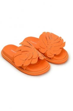 FARM RIO Accessories Orange Monstera Anatomic Slide Sandal