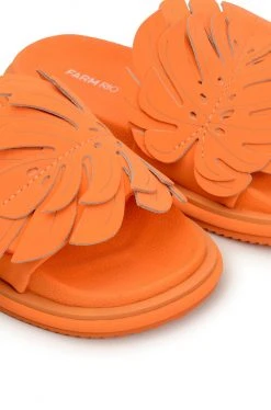 FARM RIO Accessories Orange Monstera Anatomic Slide Sandal 6 FARM RIO Accessories Orange Monstera Anatomic Slide Sandal