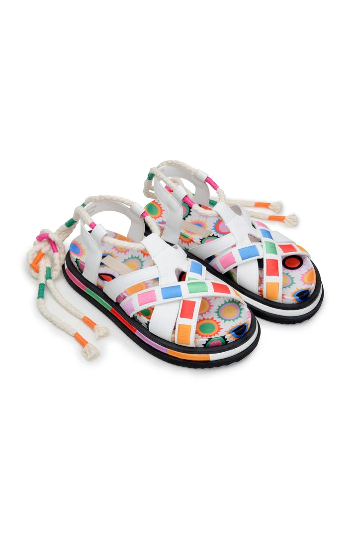 FARM RIO OFF WHITE SUNSET ANATOMIC SANDAL WITH BACK TIE 1 FARM RIO OFF WHITE SUNSET ANATOMIC SANDAL WITH BACK TIE