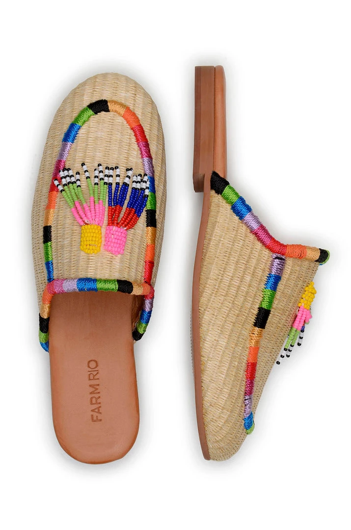 FARM RIO Most Loved Natural Raffia Mule 2 FARM RIO Most Loved Natural Raffia Mule