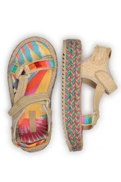 FARM RIO New In COLORFUL TOUCANS FLATFORM RAFFIA VELCRO SANDAL 6 FARM RIO New In COLORFUL TOUCANS FLATFORM RAFFIA VELCRO SANDAL