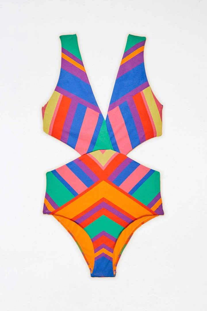FARM RIO Most Loved Bruna Stripes One Piece Swimsuit 4 FARM RIO Most Loved Bruna Stripes One Piece Swimsuit