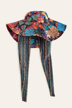 FARM RIO Black Cool Leopards Hat