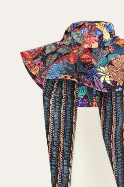 FARM RIO Black Cool Leopards Hat