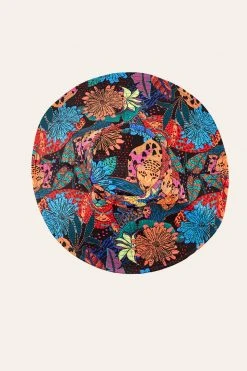 FARM RIO Black Cool Leopards Hat