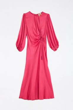 FARM RIO Pink Front Circle Cut Out Midi Dress