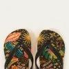 FARM RIO BLACK OCEAN STORIES HAVAIANAS SANDALS