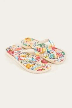 FARM RIO WHITE GOOD VIBES HAVAIANAS SANDALS Accessories