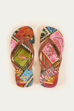 FARM RIO DOTTED PATCH SCARF HAVAIANAS SANDALS