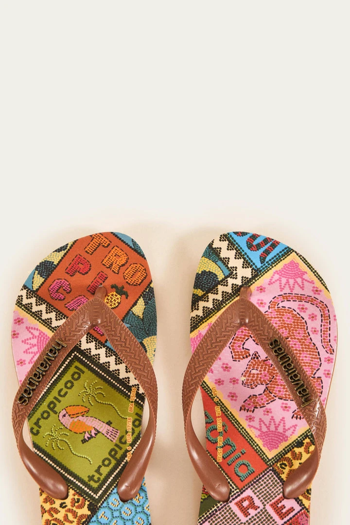 FARM RIO DOTTED PATCH SCARF HAVAIANAS SANDALS 1 FARM RIO DOTTED PATCH SCARF HAVAIANAS SANDALS