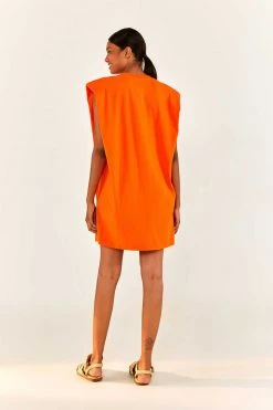FARM RIO Orange Going Bananas T-Shirt Dress