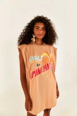 FARM RIO Brown Rio Ipanema T-Shirt Dress New In