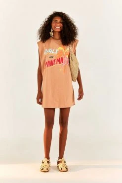 FARM RIO Brown Rio Ipanema T-Shirt Dress New In 8 FARM RIO Brown Rio Ipanema T-Shirt Dress New In