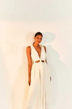FARM RIO New In White Cut Out Midi Dress