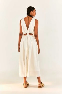FARM RIO New In White Cut Out Midi Dress