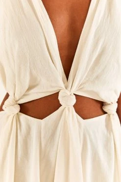 FARM RIO New In White Cut Out Midi Dress