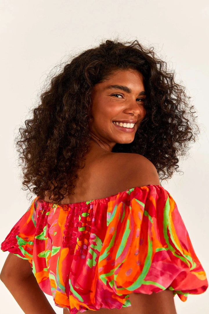 FARM RIO Fruit Brush Crop Top 3 FARM RIO Fruit Brush Crop Top