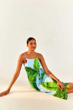 FARM RIO Blue Fresh Bananas Midi Dress New In 7 FARM RIO Blue Fresh Bananas Midi Dress New In