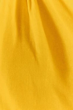 FARM RIO Yellow One Shoulder Knot Top