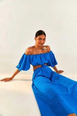 FARM RIO New In Blue Knot Midi Dress 7 FARM RIO New In Blue Knot Midi Dress