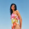 FARM RIO Neon Garden One Piece Swimsuit